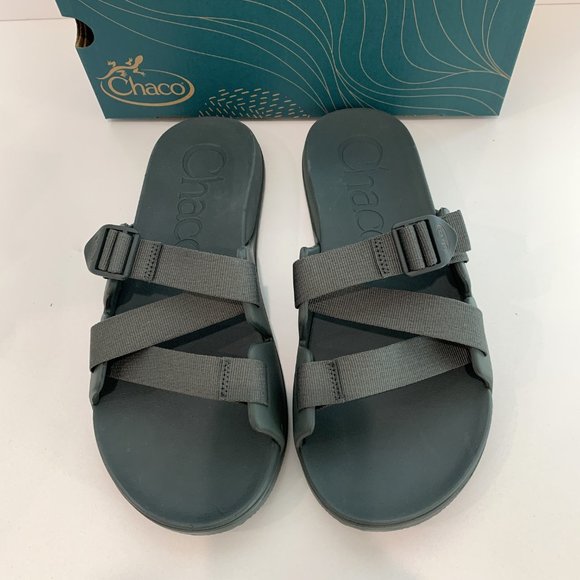 Chaco Chillos Slide Sandals Slip On Scarab Green Men’s Size 13 NEW main image 4